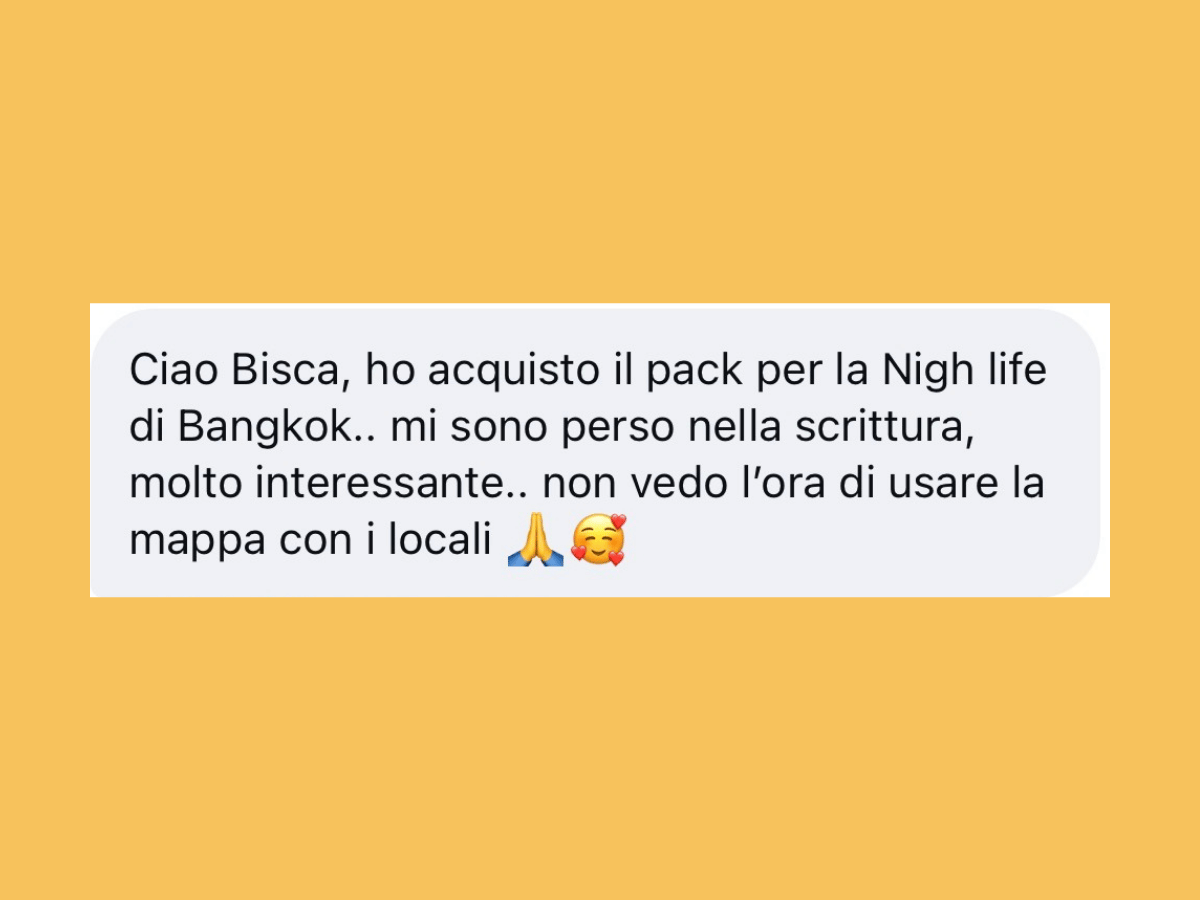 Screenshot di una recensione reale sul Bisca Nightlife Pack